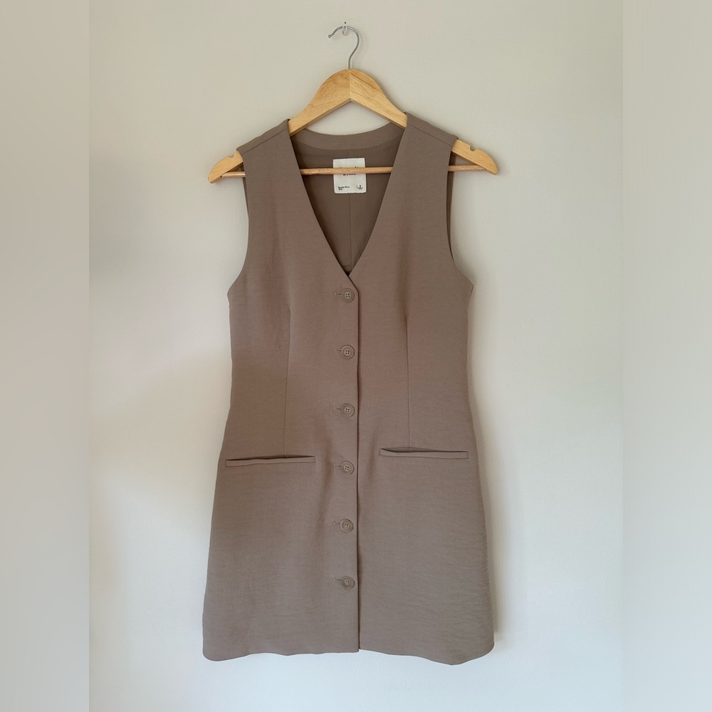 Abercrombie & Fitch Vest Mini Dress V Neck Sleeveless SZ S Careercore
